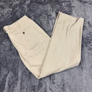 Eddie Bauer Chinos Mens 38x34 Khaki Wrinkle Resistant Cotton Straight Leg Pants